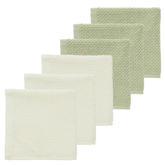 Facecloths terry Popcorn - 6 pack