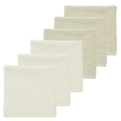 Facecloths terry Popcorn - 6 pack