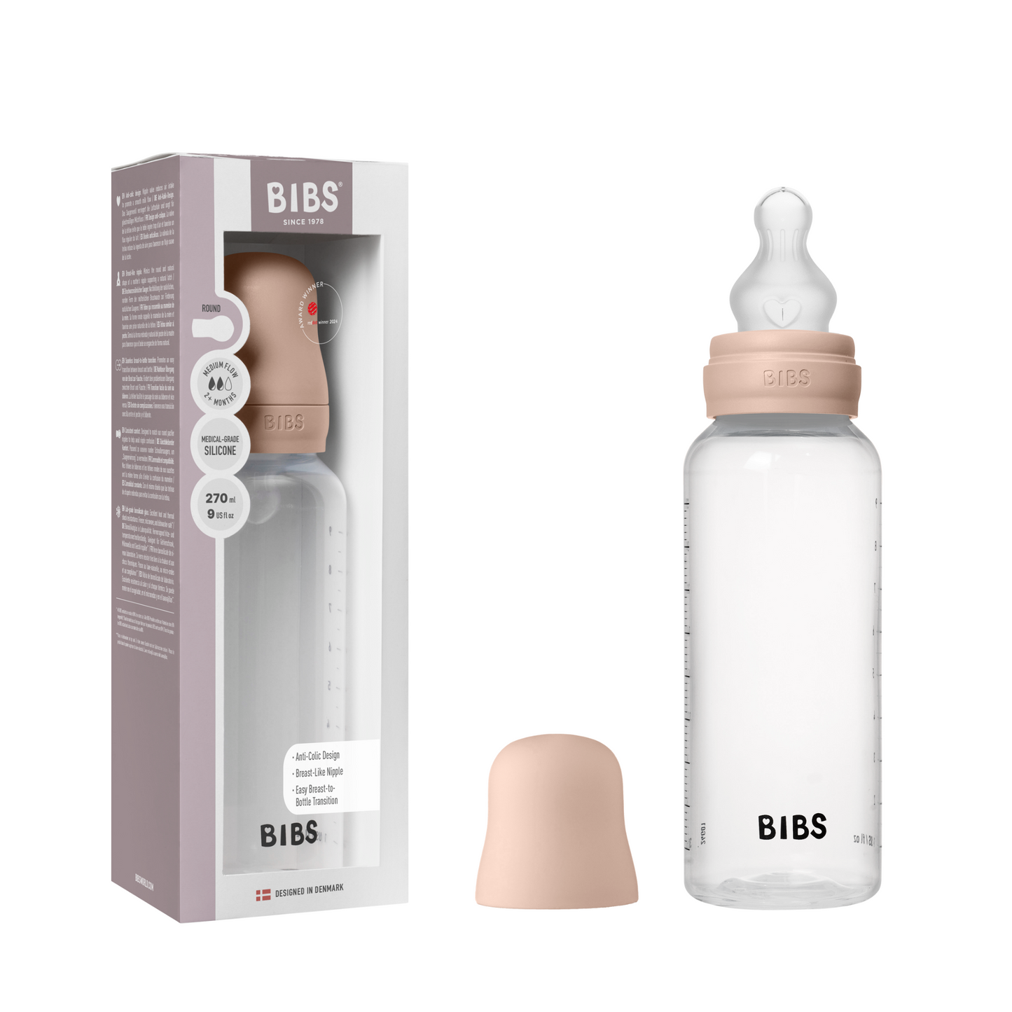 BIBS Baby Bottle 270ml Silicone