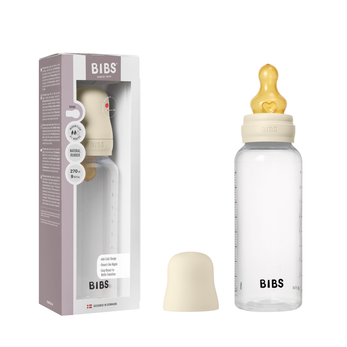 BIBS Baby Bottle 270ml Latex