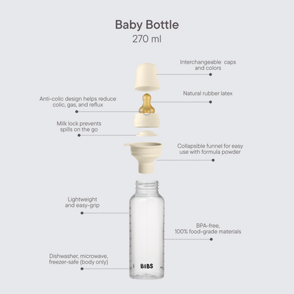 BIBS Baby Bottle 270ml Latex